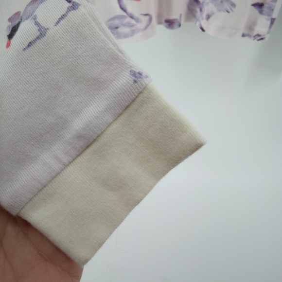Burt's Beex Kids Swan Pink Purple Snug Fitting 14 Pajama Top PJ - Picture 6 of 7